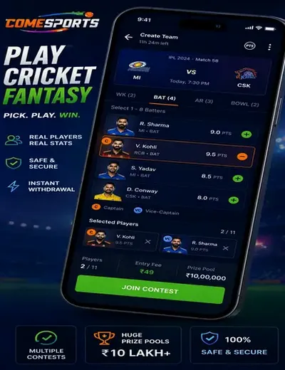 Betodd (bet odd) fantasy cricket & matchday visual 2